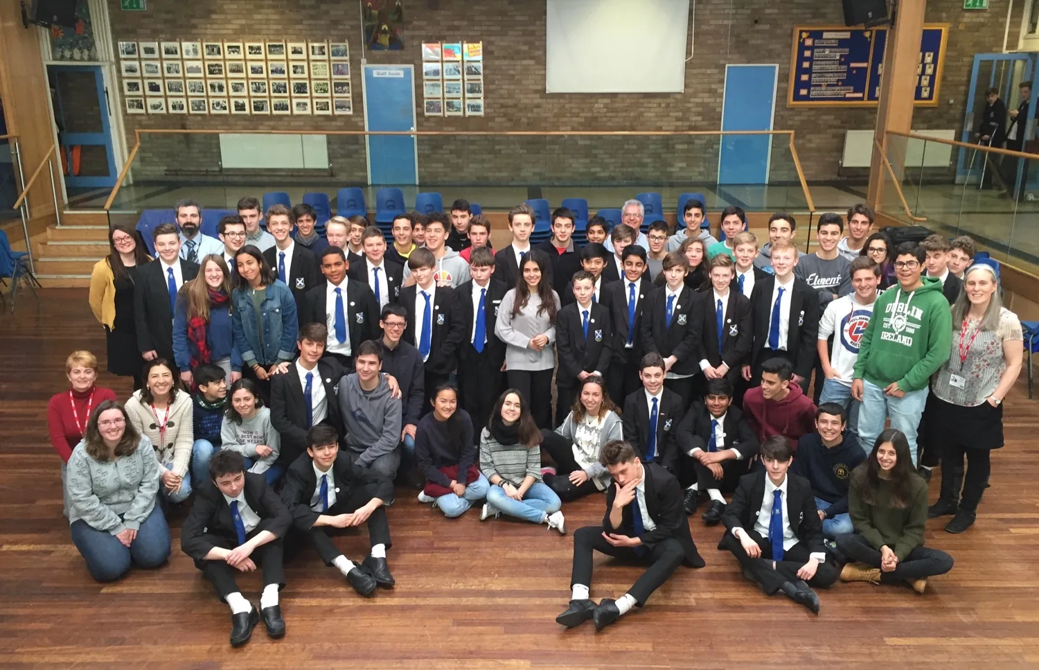 Students at a UK host school