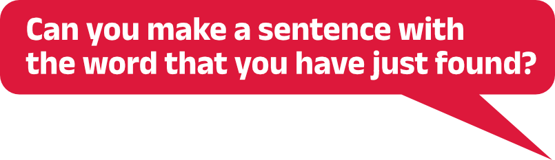 Can you make a sentence with the word that you have just found?