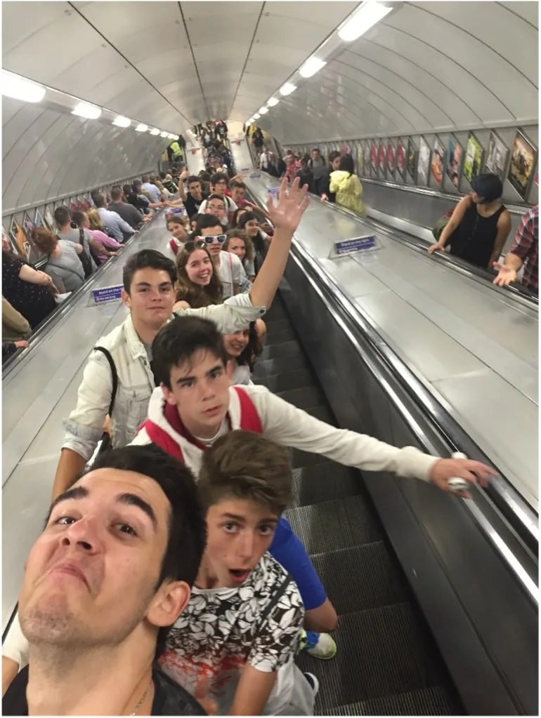 Alumnos españoles de viaje de inmersión en inglés en Londres