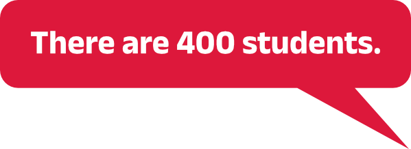 There are 400 students.